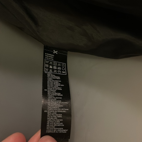 NWT Forever 21 Black Asymmetric Wool Moto Jacket - Picture 8 of 9